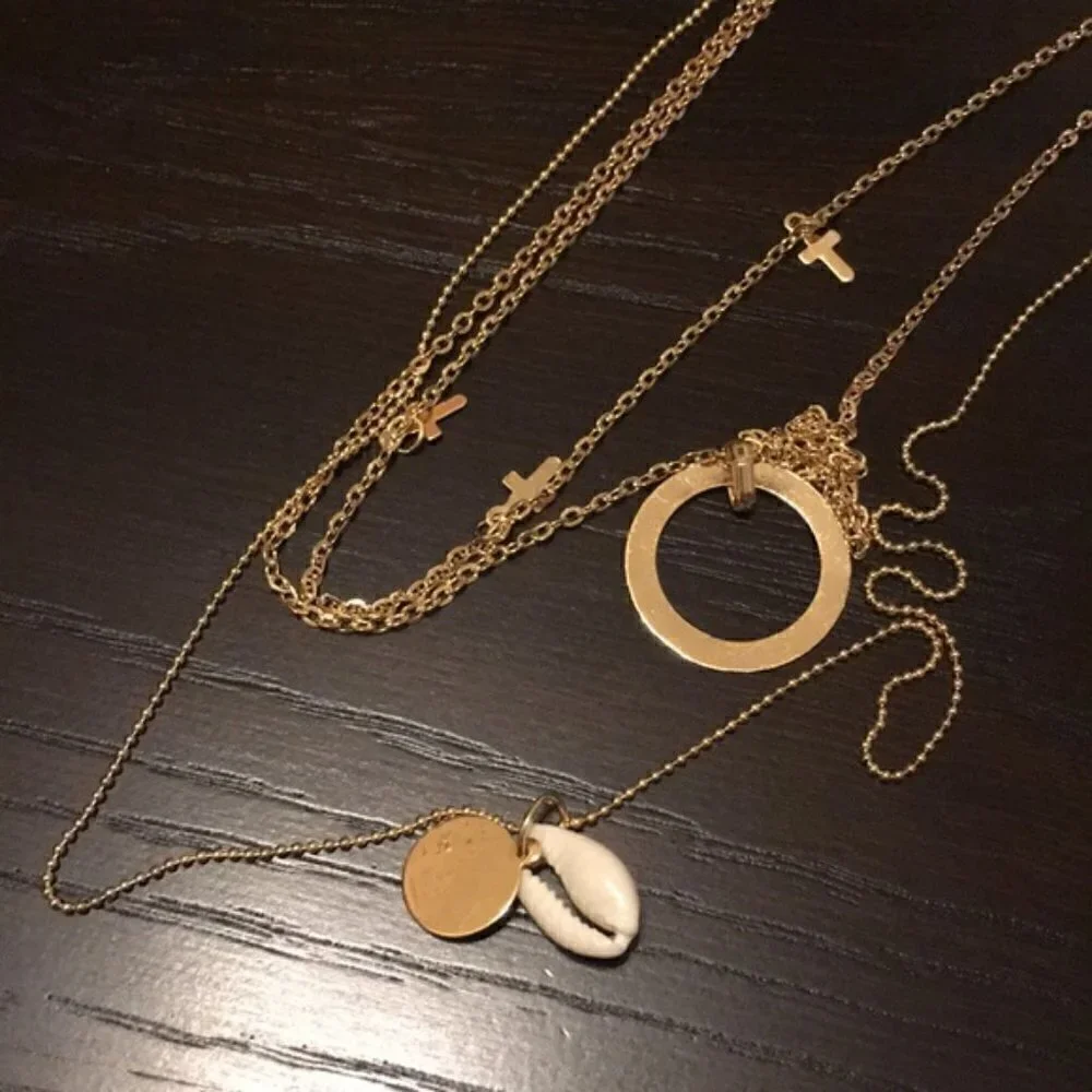 🌟Boho multi necklace chain jewelry